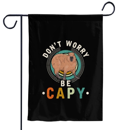 Kind Animal Lover Happy Capybara Garden Flags