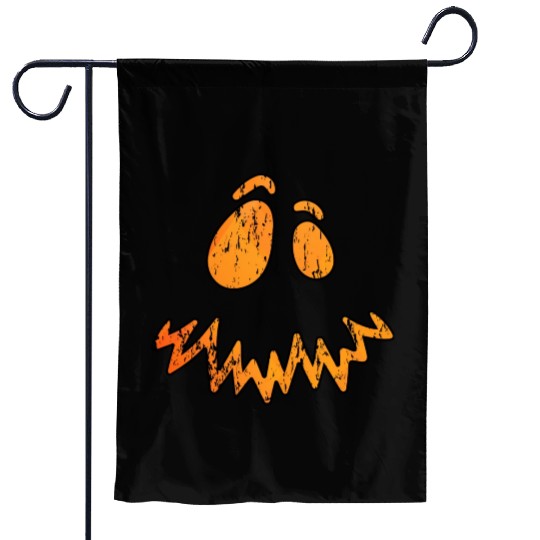 Jack O Lantern Scary Carved Pumpkin Face Garden Flags