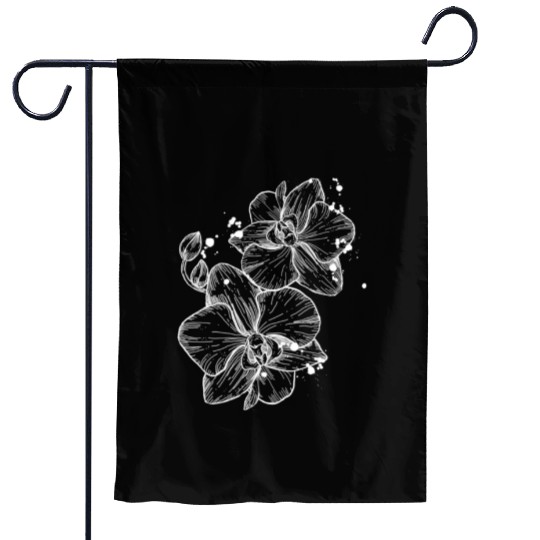 Breathtaking amazing orchid (white version) Garden Flags