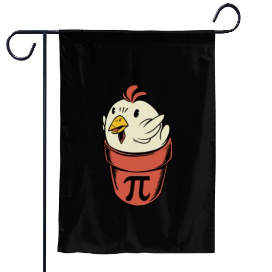 Chicken Pot Pi Funny Pi Day Pun Math Pi Day Garden Flags