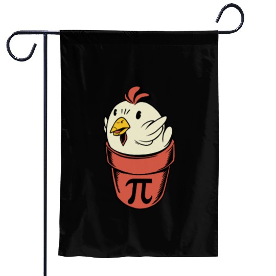 Chicken Pot Pi Funny Pi Day Pun Math Pi Day Garden Flags