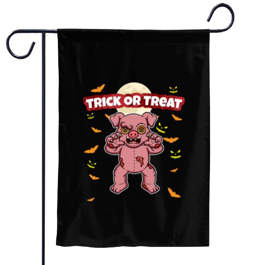 Trick Or Treat Scary Creepy Halloween Monster Garden Flags