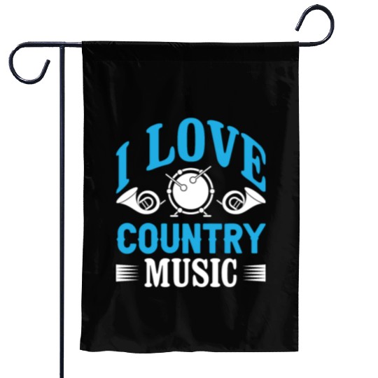 I love Country Music Garden Flags