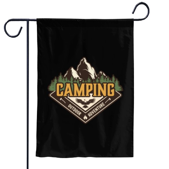 Camping Outdoor Adventure Nature Bushcraft 1 Garden Flags