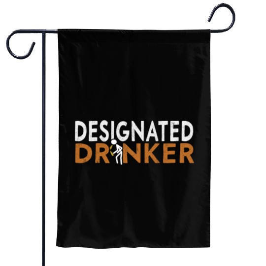 Mens Beer Lovers, Designated Drinker Funny Garden Flags
