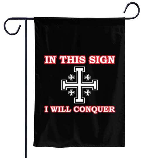 Crusader Cross Of Jerusalem Knights Templar Garden Flags