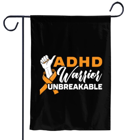 ADHD Warrior Unbreakable Embrace Neurodiversity Garden Flags