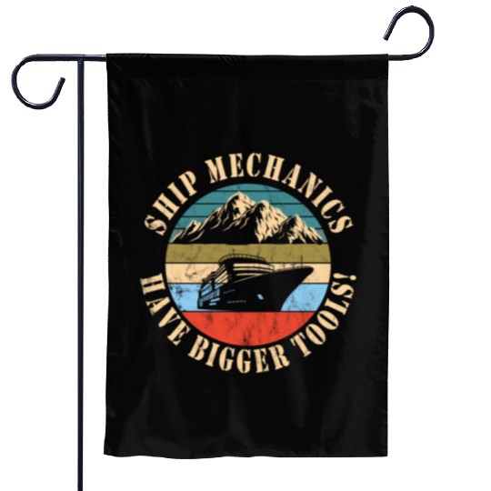 Ship Mechanic Garden Flags