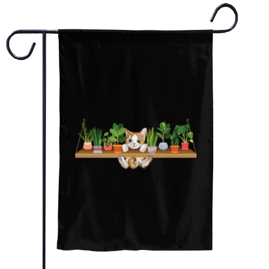 Playful Kitten Plant Owner Cat Lover Garden Flags