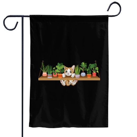 Playful Kitten Plant Owner Cat Lover Garden Flags