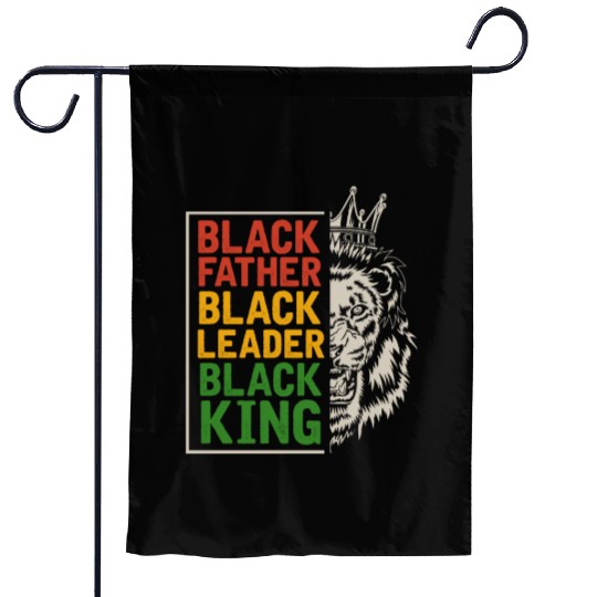 Black Dad Men Afro Lion African Daddy Garden Flags