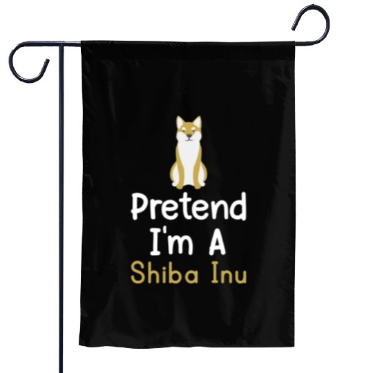 Pretend I m A Shiba Inu Funny Dog Lover Garden Flags