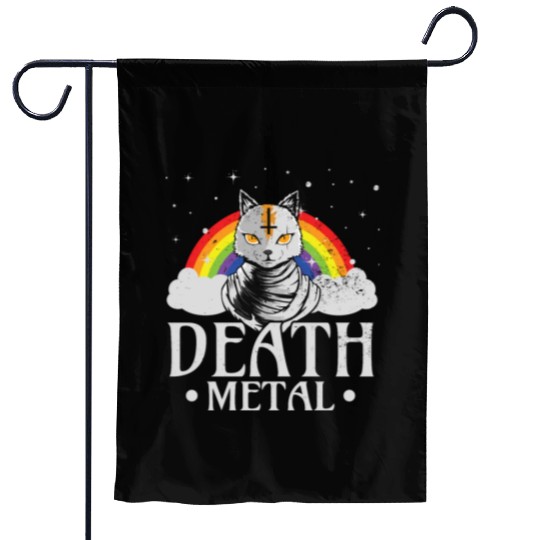 Death Metal Rock Satan Cat For Concerts Festivals Garden Flags