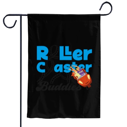 Roller Coaster Friends Besties Garden Flags