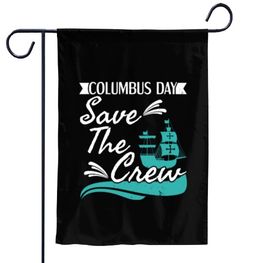 Columbus Day Navigator Ship Christopher Columbus Garden Flags