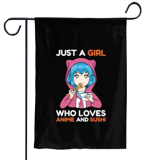 Anime Girl Anime and Sushi Garden Flags