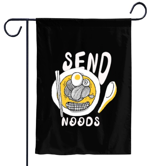 Send Noods Udon Noodles Pun Japanese Ramen Pasta D Garden Flags