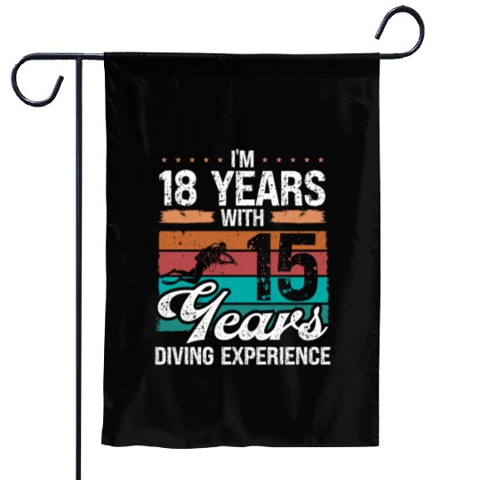 33 Birthday Idea Scuba Diving 33 Year Old Diver Garden Flags