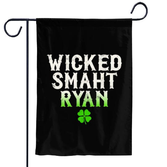 Wicked Smaht Ryan Clan Boston Irish Slang Garden Flags