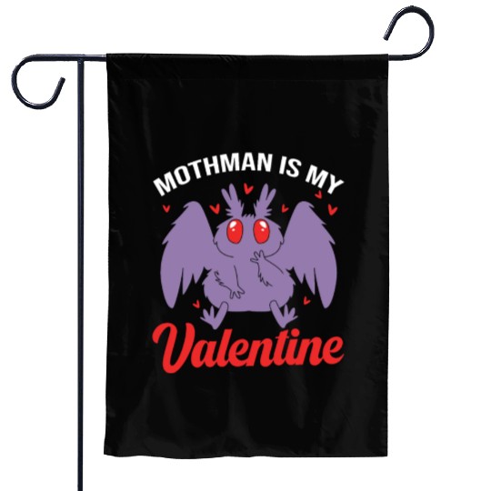 Funny Valentines Day Cryptid Cute Mothman Garden Flags