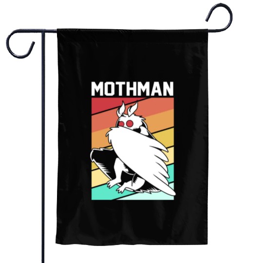 Retro Mothman Cryptid 80s Vintage Mothman Garden Flags