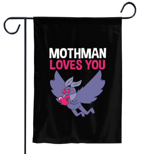 Mothman Loves You Valentines Day Cryptid For Women Garden Flags