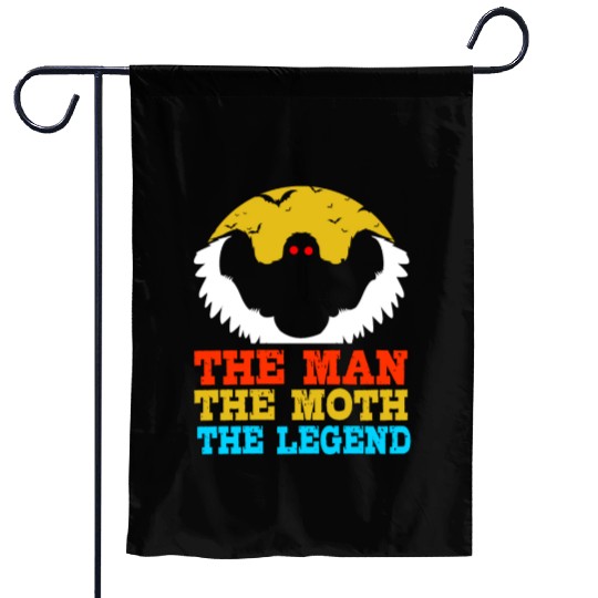 Retro Mothman Cryptid The Man The Moth The Legend Garden Flags