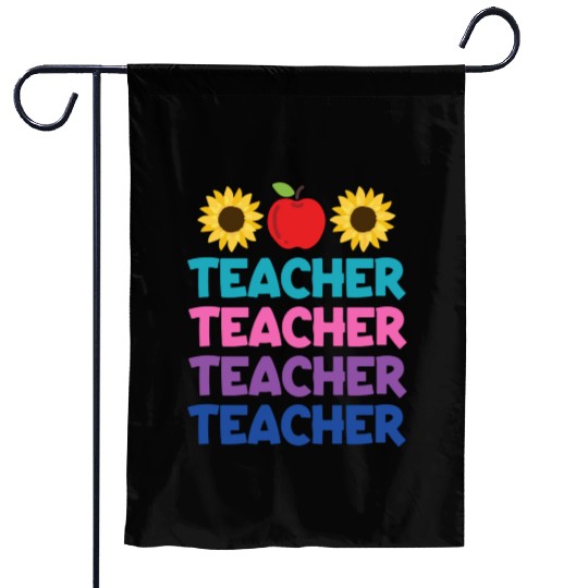 Funny Teacher svg, Teacher Appreciation svg, Kinde Garden Flags