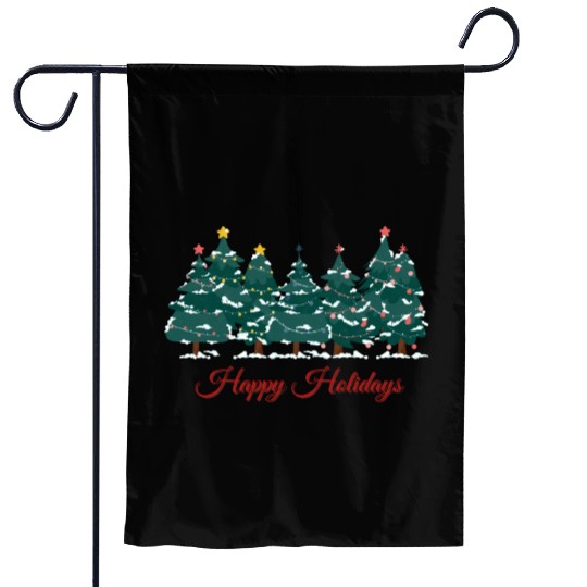 Happy Holidays Garden Flags