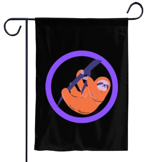 durable sloth Zoo design ready premium design Garden Flags