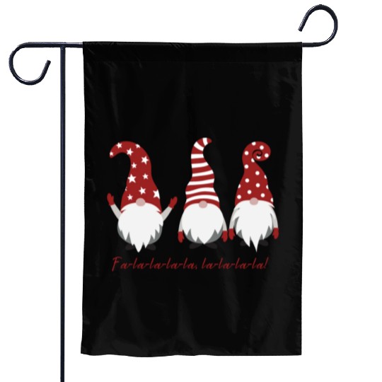 Three Christmas Dwarfs - Fa la la la la la la la Garden Flags