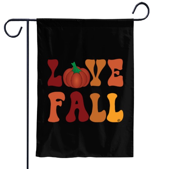 i love fa Garden Flags, Pumpkin Fall Garden Flags,