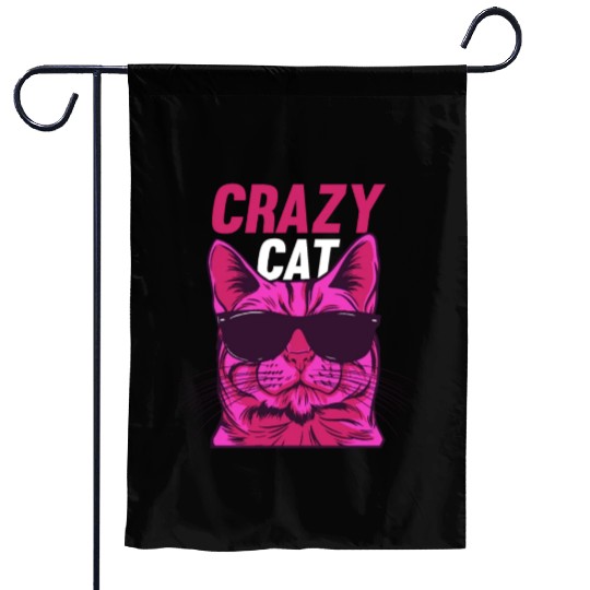 Cat Lover Cat Owner Funny Cat Meme I Crazy Cat Garden Flags