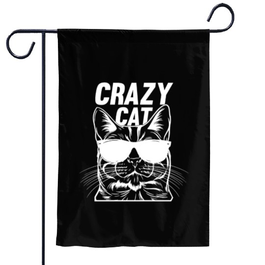 Cat Owner Cat Lover Funny Cat Meme I Crazy Cat Garden Flags