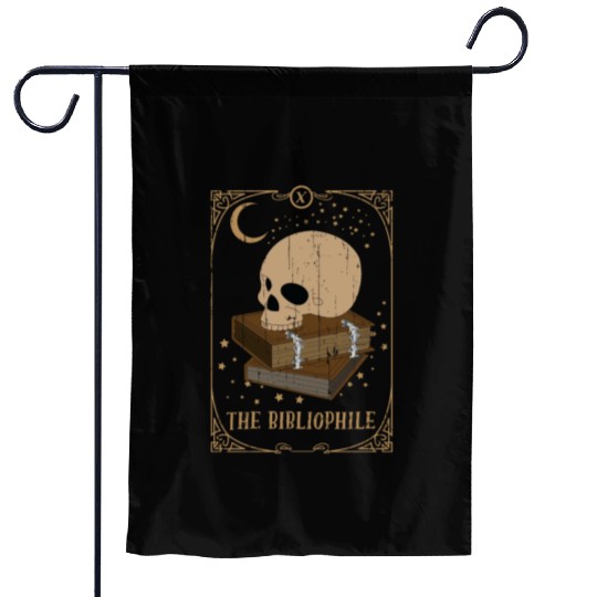 Bibliophile Tarot Card Occult Club Gothic Garden Flags