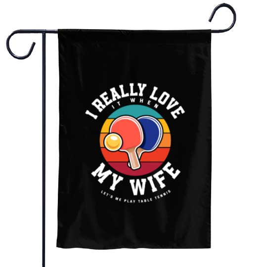 Funny Ping Pong Table Tennis Gift Garden Flags