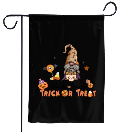 Knock Knock Trick or Treat Garden Flags