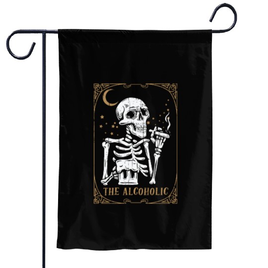Tarot Card Occult Club Gothic Vice Drinker Alcohol Garden Flags