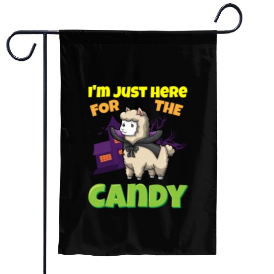 I'm Just Here For The Candy Scary Halloween Beast Garden Flags