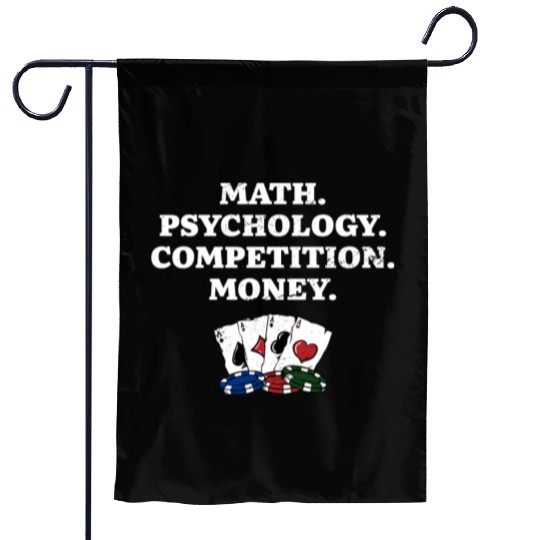 Math Psychology Competition Money Gambler Poker Garden Flags
