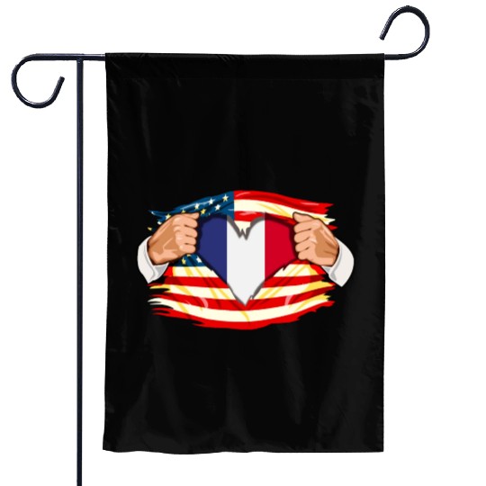 French Who Live in America France Flag Garden Flags