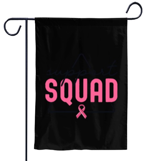Breast Cancer Support Squad Matching Family Garden Flags
