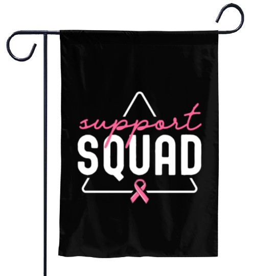 Breast Cancer Support Squad Matching Family Garden Flags