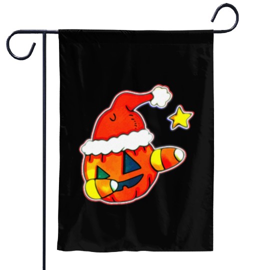Jack O Lantern Dabbing Christmas Garden Flags