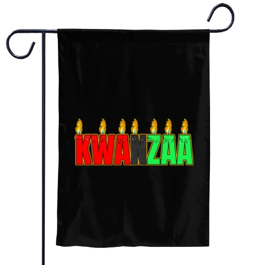 Afro American Candle Kinara Kwanzaa Garden Flags