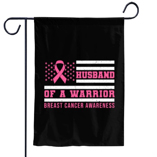 Husband Of A Warrior Breast Cancer Awareness US Garden Flags