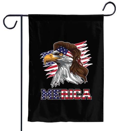American Bald Eagle Mullet Merica Bird Of Prey Garden Flags