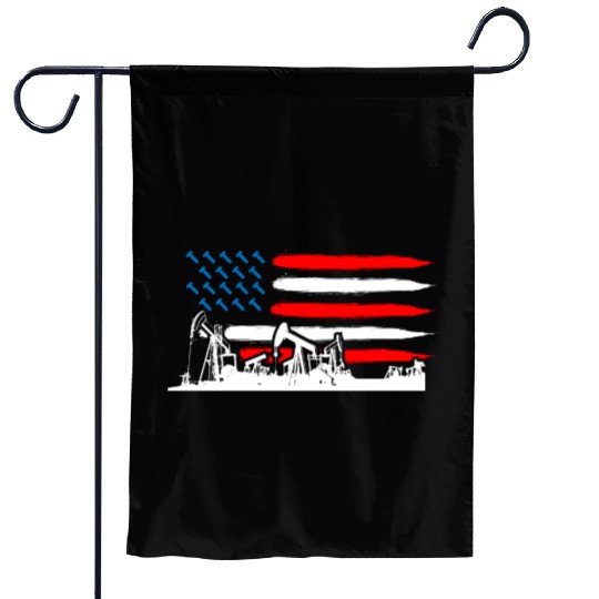 US Oil Field, Oil Field Worker Garden Flags