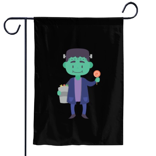 Candy Collector Happy Scary Halloween Vampire Garden Flags