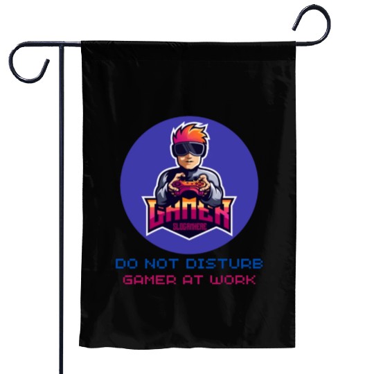 Do Not Disturb Gamer At Work-Gaming Lover Garden Flags